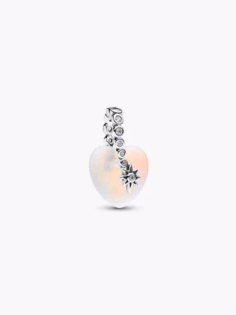 Charm Pendente Cuore e Stella Cadente Charm Pendente Cuore e Stella Cadente