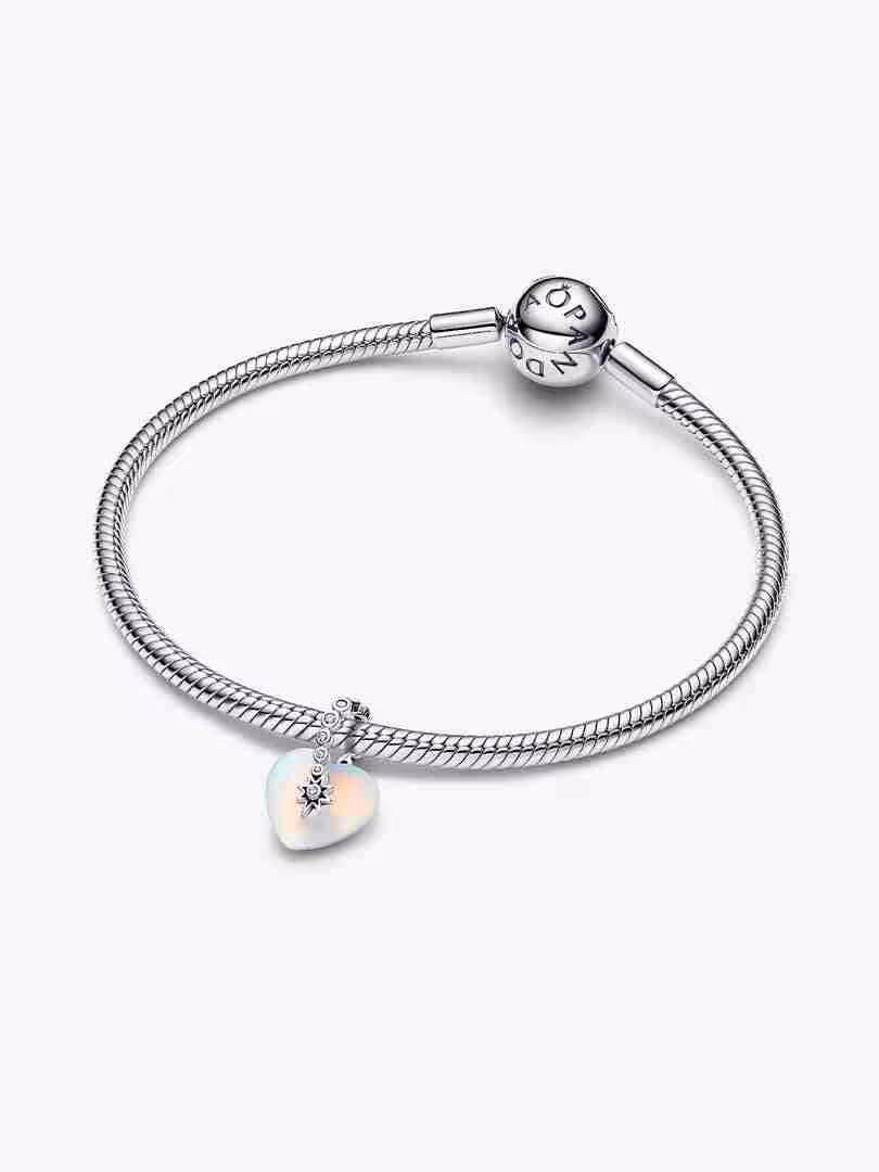 Charm Pendente Cuore e Stella Cadente_1