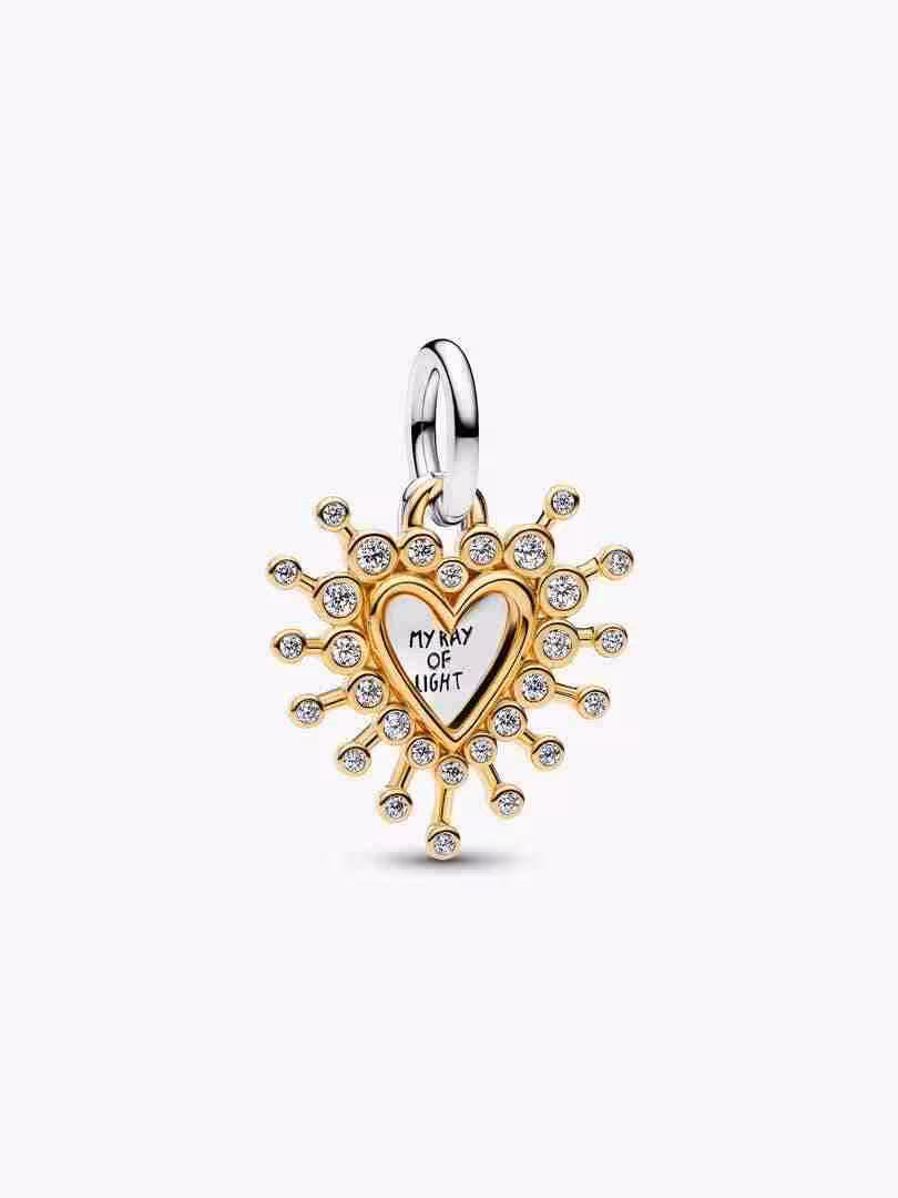 Charm pendente Cuore Luminoso doppio Charm pendente Cuore Luminoso doppio