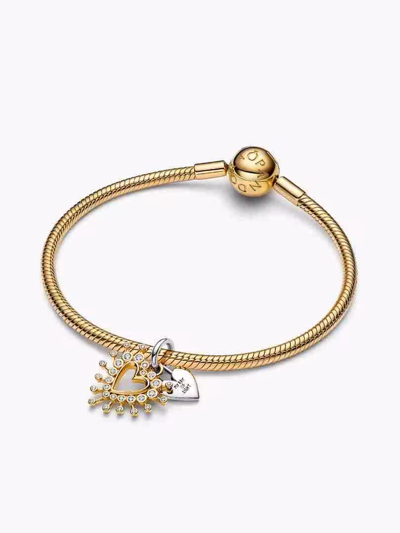 Charm pendente Cuore Luminoso doppio_1