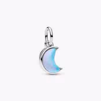 Charm pendente Falce di luna doppio