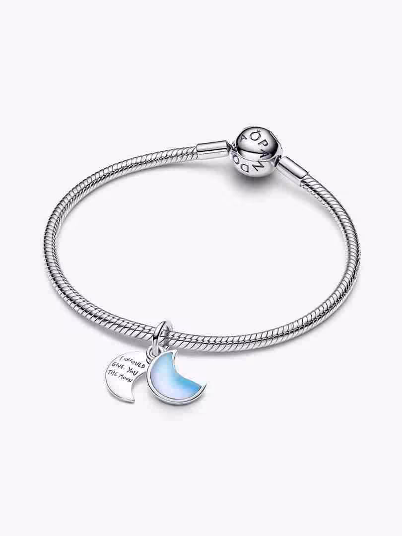 Charm pendente Falce di luna doppio_1