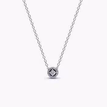 Collana Punto Luce e Pavè-Argento