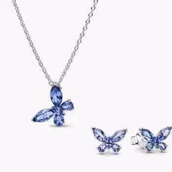 Parure Farfalla Luminosa Blu