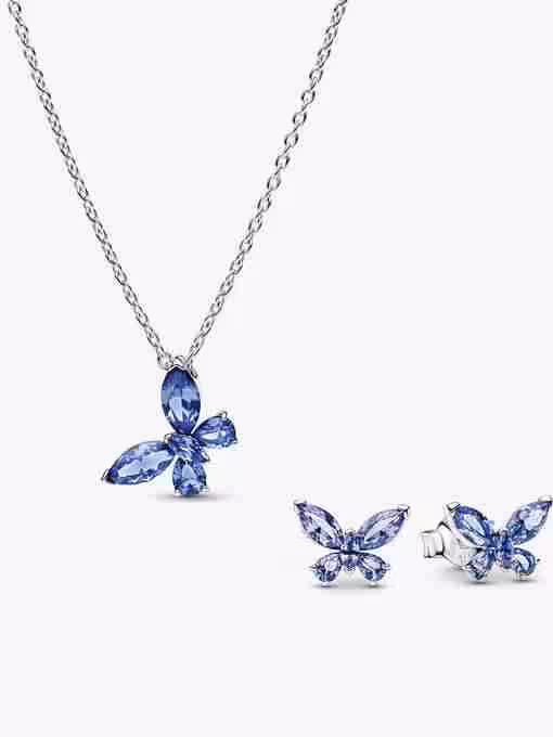 Parure Farfalla Luminosa Blu Parure Farfalla Luminosa Blu