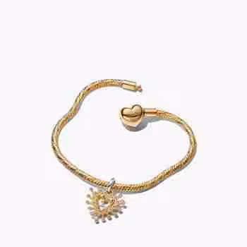 Set Bracciale Cuore Radiante-oro
