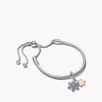 Set Bracciale Fiocco di Neve e Stella