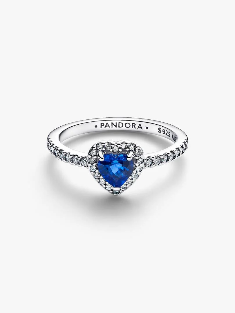 Anello Cuore in Rilievo Blu Intenso_1