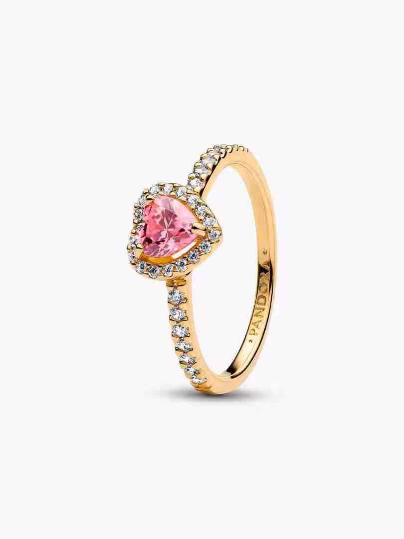 Anello Cuore in Rilievo Rosa Anello Cuore in Rilievo Rosa