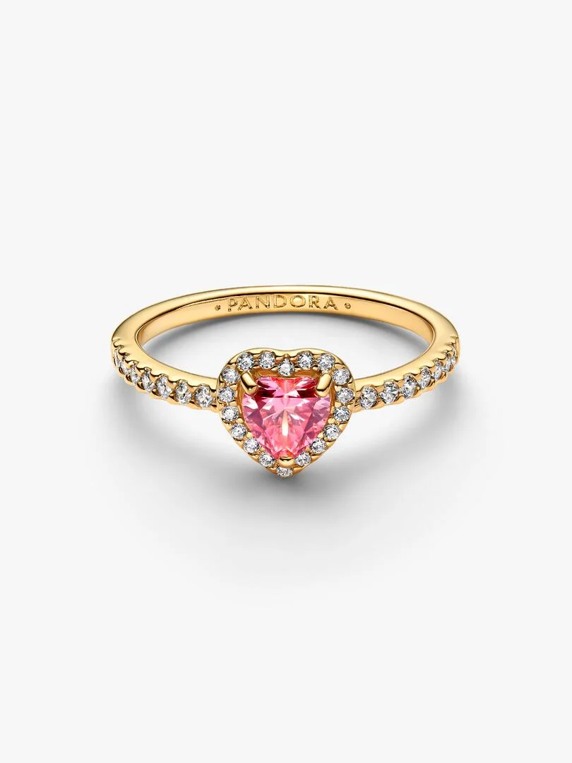 Anello Cuore in Rilievo Rosa_1