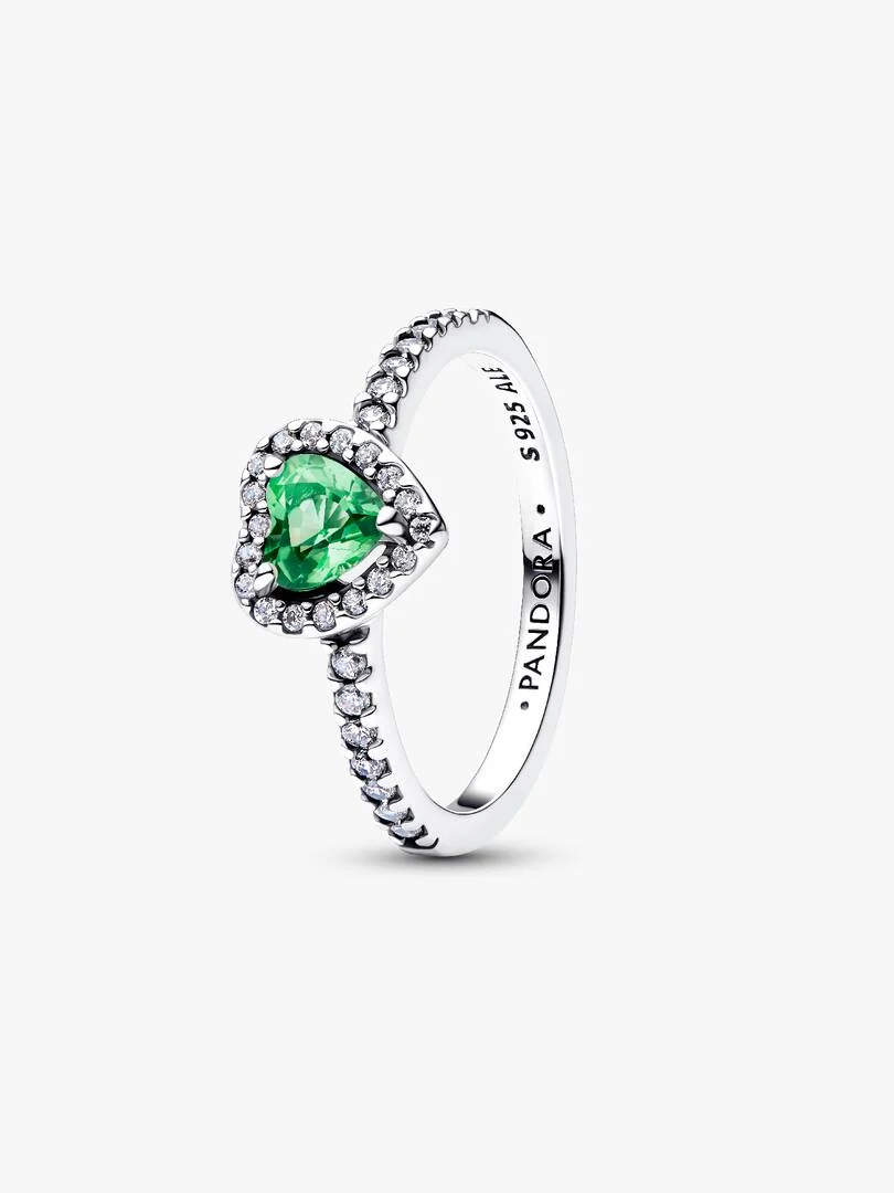 Anello Cuore in Rilievo Verde Chiaro Anello Cuore in Rilievo Verde Chiaro