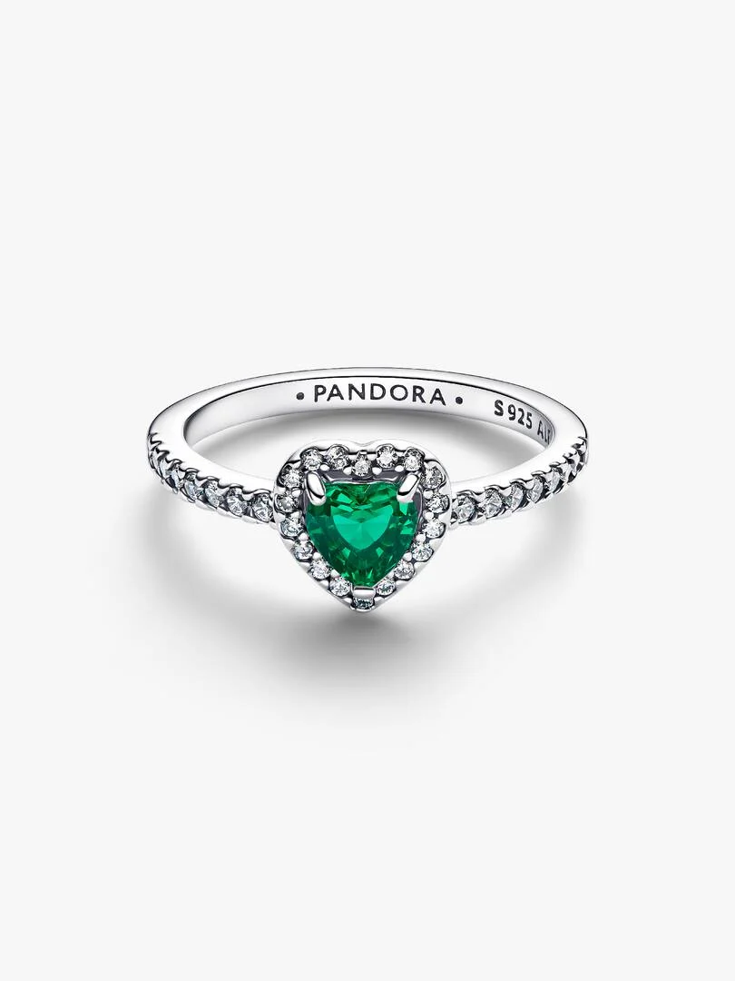 Anello Cuore in Rilievo Verde Scuro_1