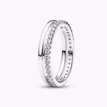 Anello Doppia Fascia-Argento