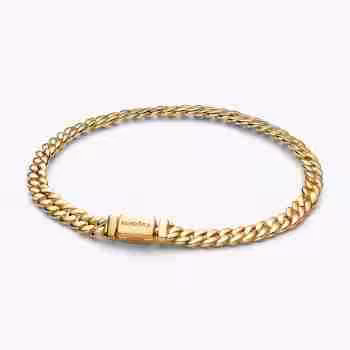 Homepage Bracciale Catena Maglia Cubana-Oro