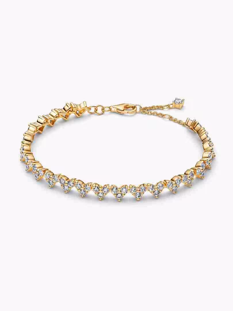 Bracciale Cuori con Tre Pietre Bracciale Cuori con Tre Pietre 1