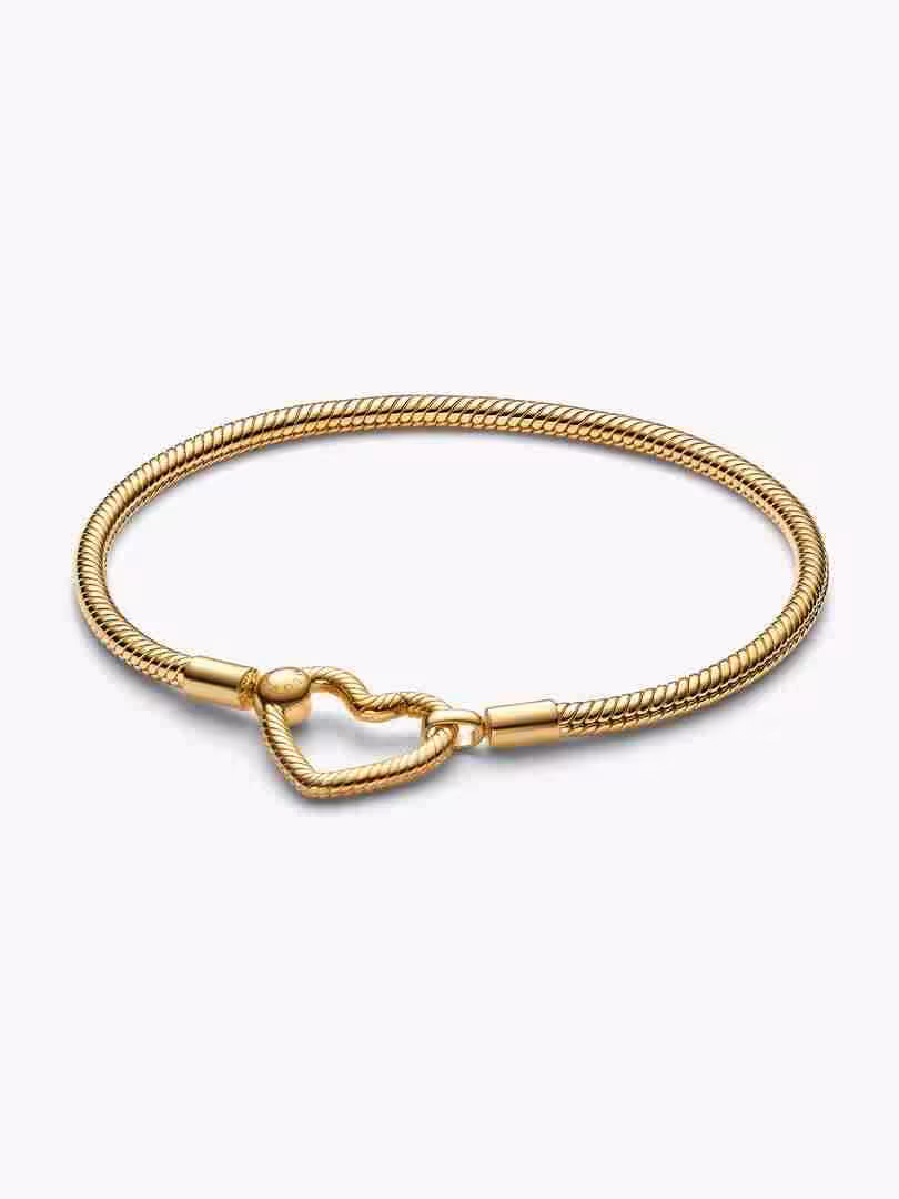 Bracciale Moments con Chiusura a Cuore Componibile Bracciale Moments con Chiusura a Cuore Componibile