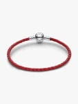 Bracciale Moments in Pelle Rosso