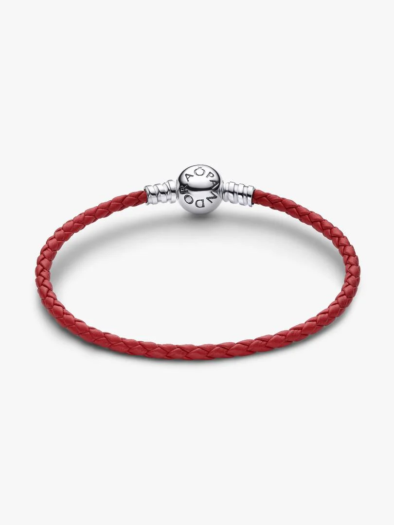 Bracciale Moments in Pelle Rosso_1