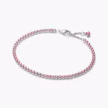 Homepage Bracciale Tennis con Pietre Rosa Piccole