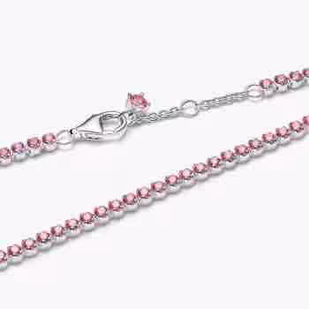 Homepage Bracciale Tennis con Pietre Rosa Piccole 1