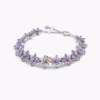 Homepage Bridgerton, Bracciale Herbarium Fiori Viola e Ape