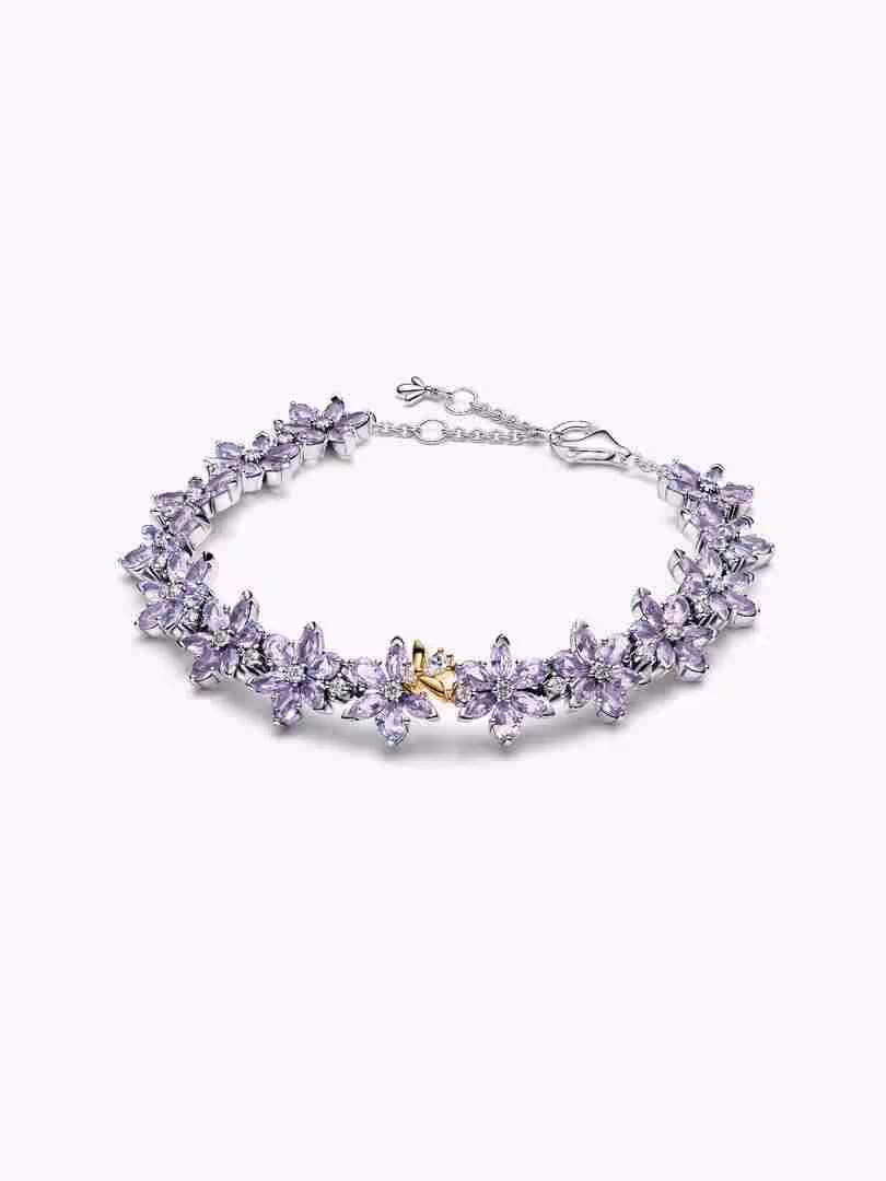Bridgerton, Bracciale Herbarium Fiori Viola e Ape Bridgerton Bracciale Herbarium Fiori Viola e Ape
