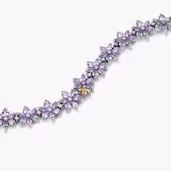 Homepage Bridgerton Collana Chocker Herbarium Fiori Viola e Ape 1