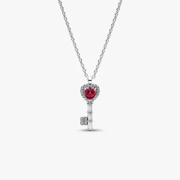 Homepage Collana Chiave con Cuore Rosso